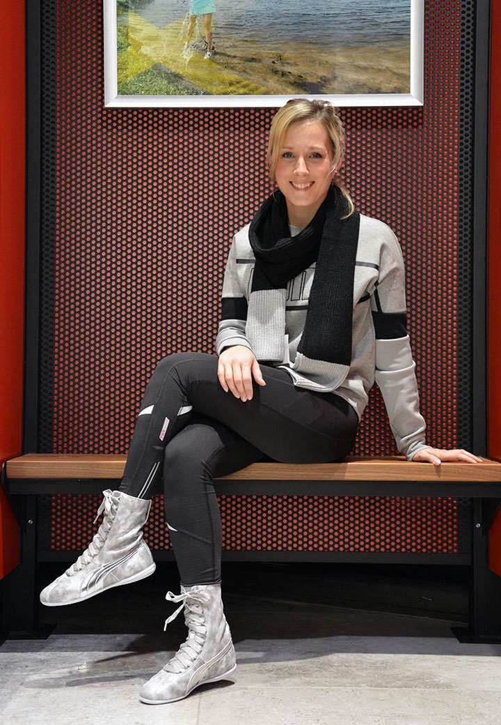 Melanie models the PUMA Eskiva