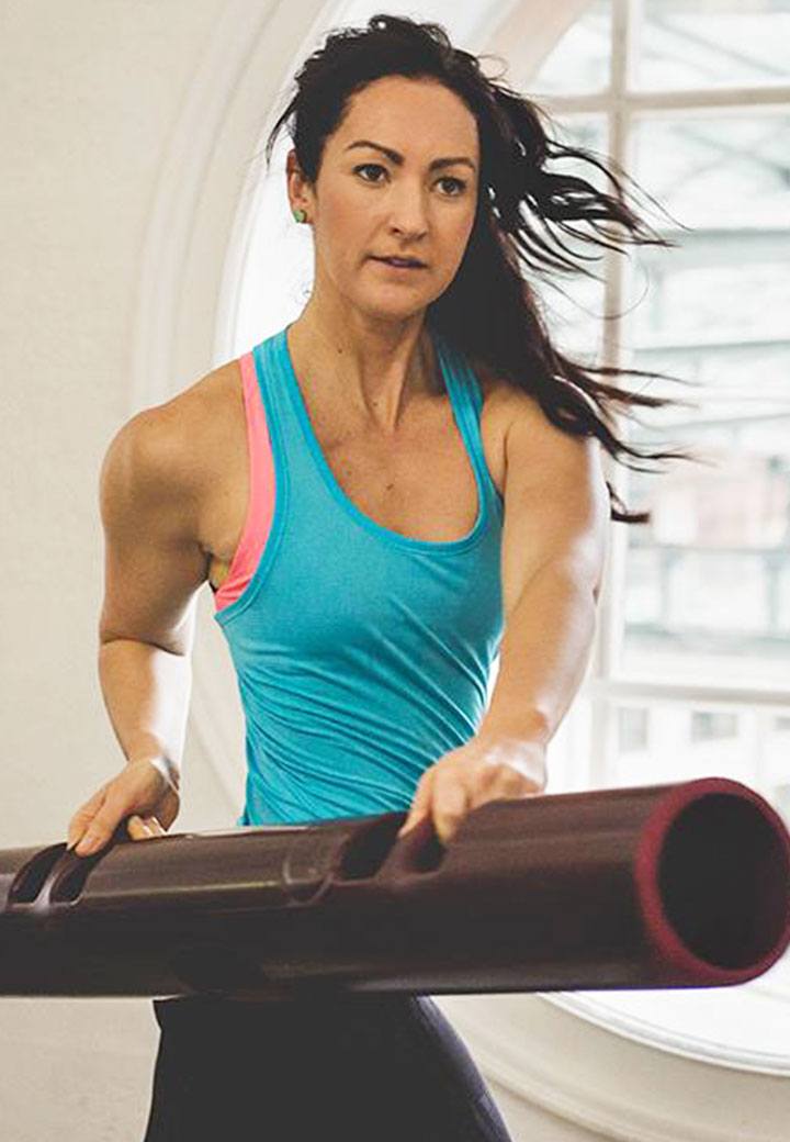 Editor Han Porteous in the gym