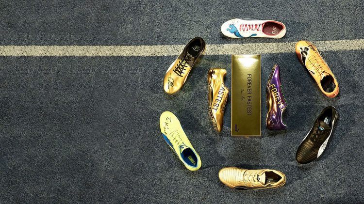 puma gold running spikes