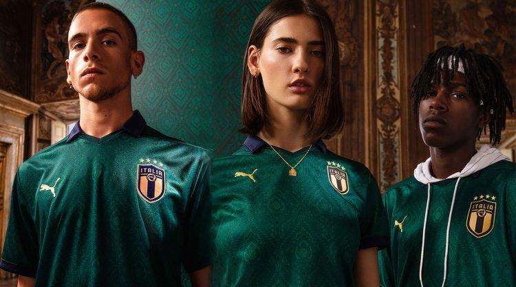 puma italy jersey green