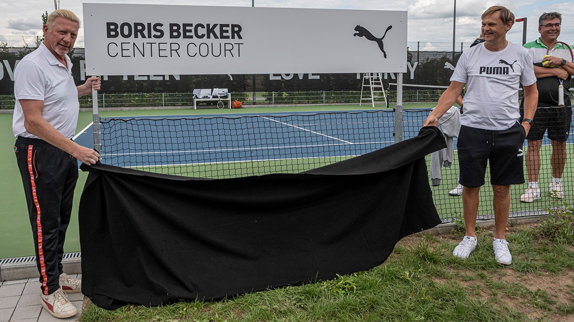 Boris Becker officially opens tennis court for PUMA employees at HQ - PUMA  CATch up