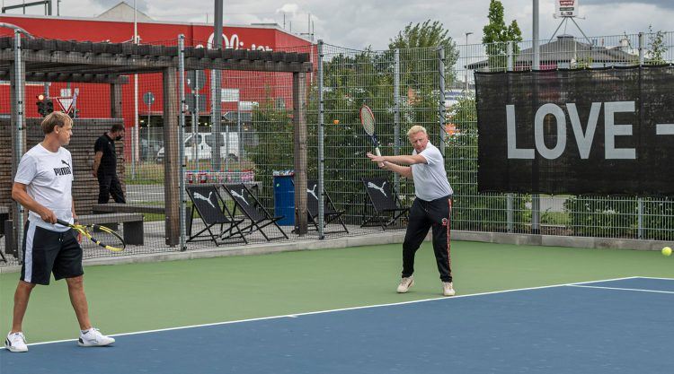 Boris Becker officially opens tennis 